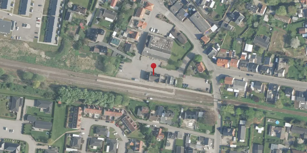 Historisk kort over Skævinge Station