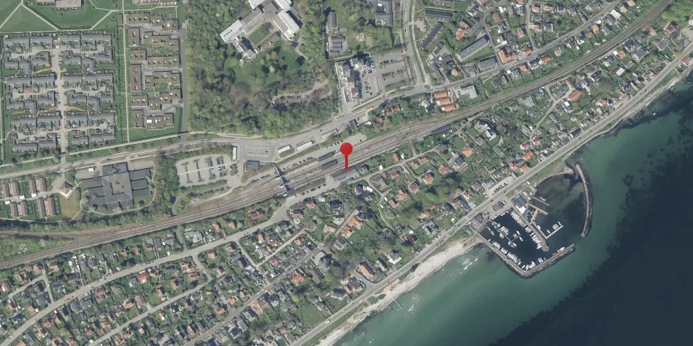 Historisk kort over Snekkersten Station [1955-2003]