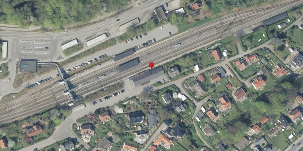Historisk kort over Snekkersten Station [1955-2003]
