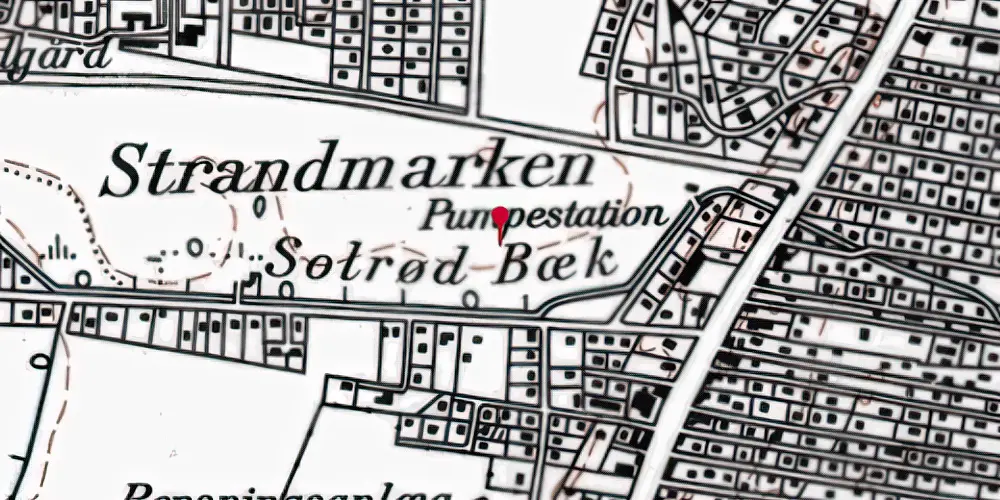 Historisk kort over Solrød Strand S-togstrinbræt
