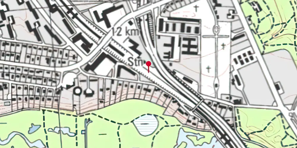 Historisk kort over Sorgenfri S-togstrinbræt [1936-1955]