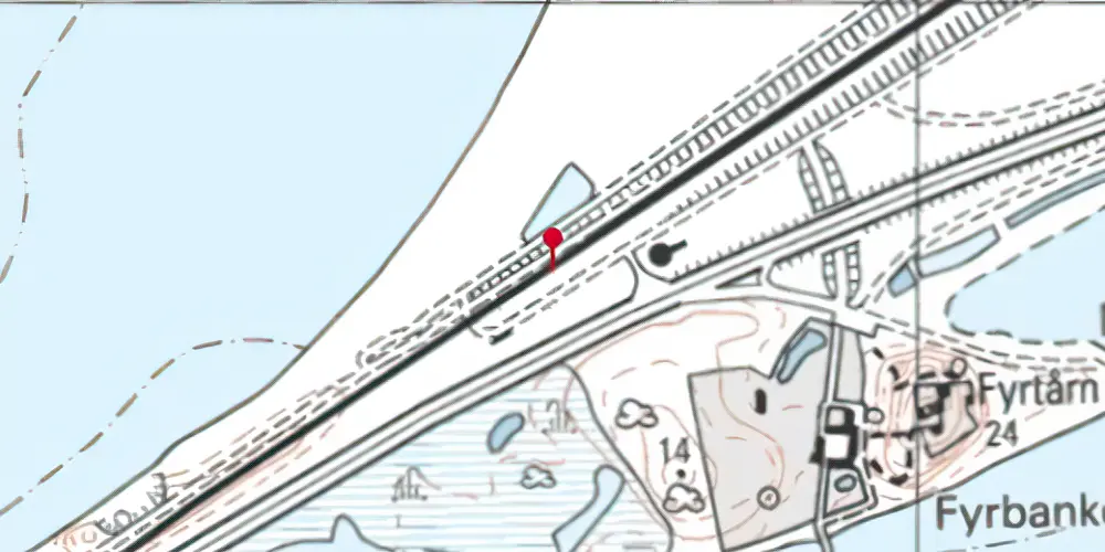 Historisk kort over Sprogø Teknisk Station