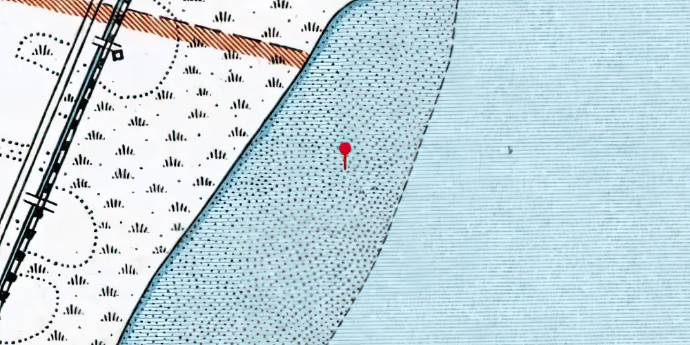 Historisk kort over Sprogøvej Trinbræt