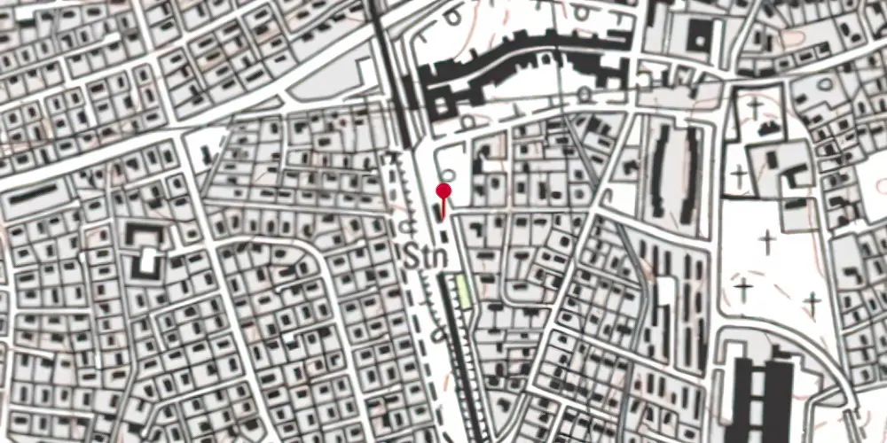 Historisk kort over Stenløse Station [1909-2004]