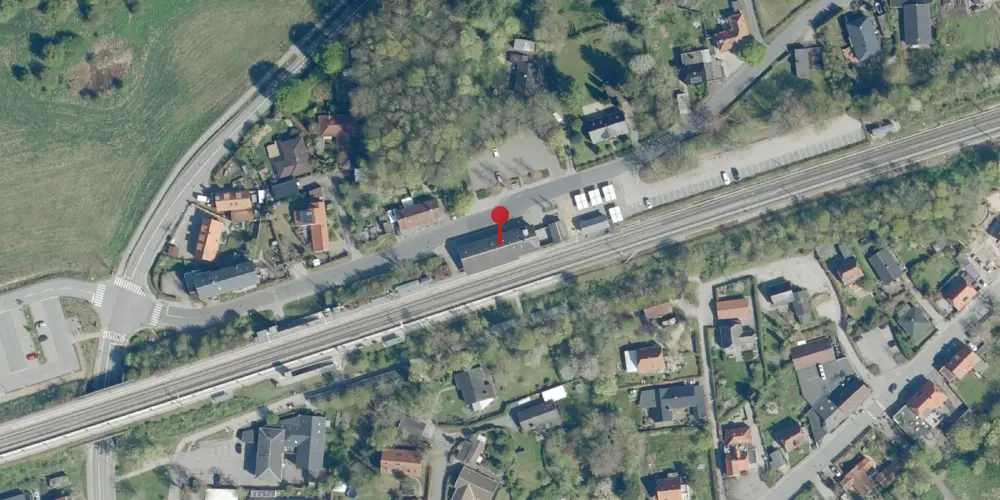 Historisk kort over Lejre Station