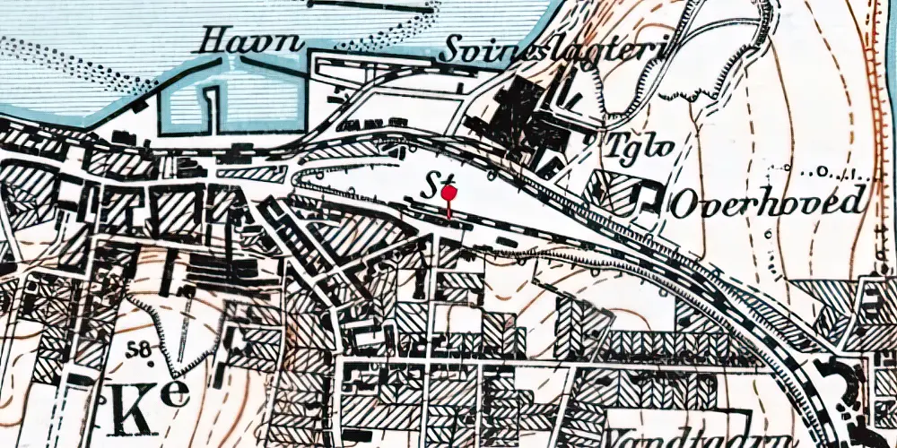 Historisk kort over Struer Station Historisk kort over Struer Station