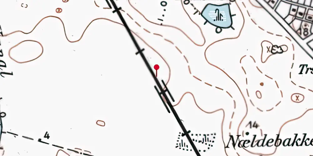 Historisk kort over Stæremosen Trinbræt Historisk kort over Stæremosen Trinbræt
