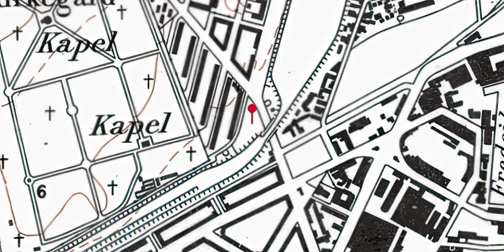 Historisk kort over Sydhavn S-togstrinbræt