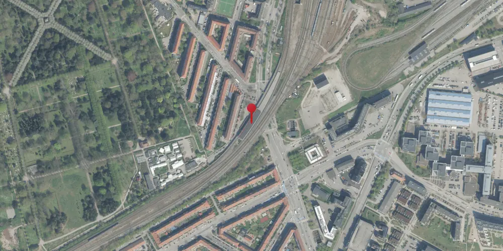 Historisk kort over Sydhavn S-togstrinbræt