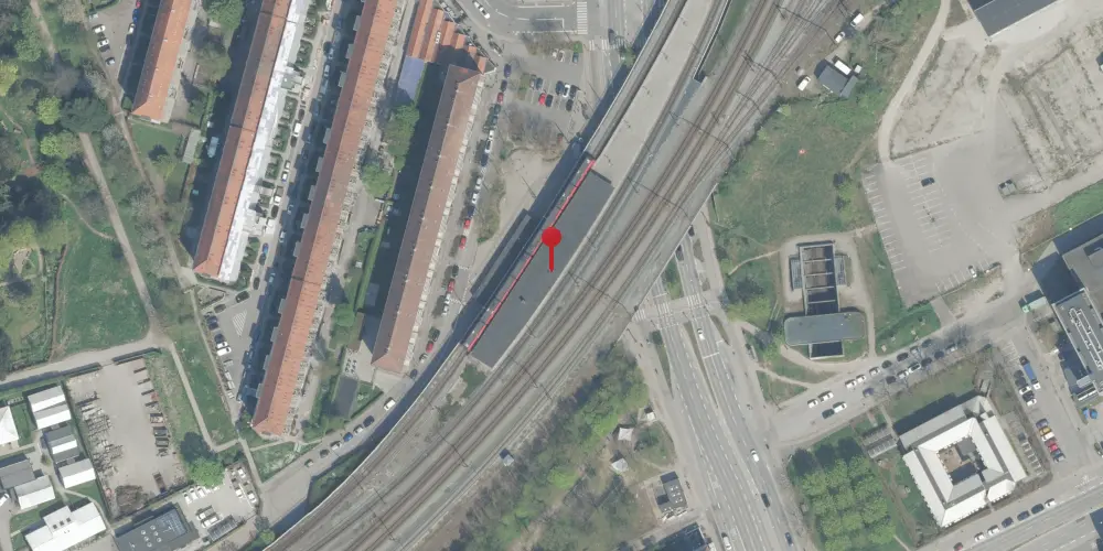 Historisk kort over Sydhavn S-togstrinbræt