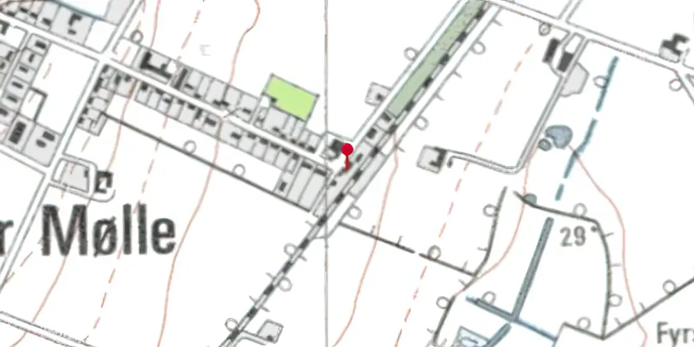 Historisk kort over Sædding Station Historisk kort over Sædding Station