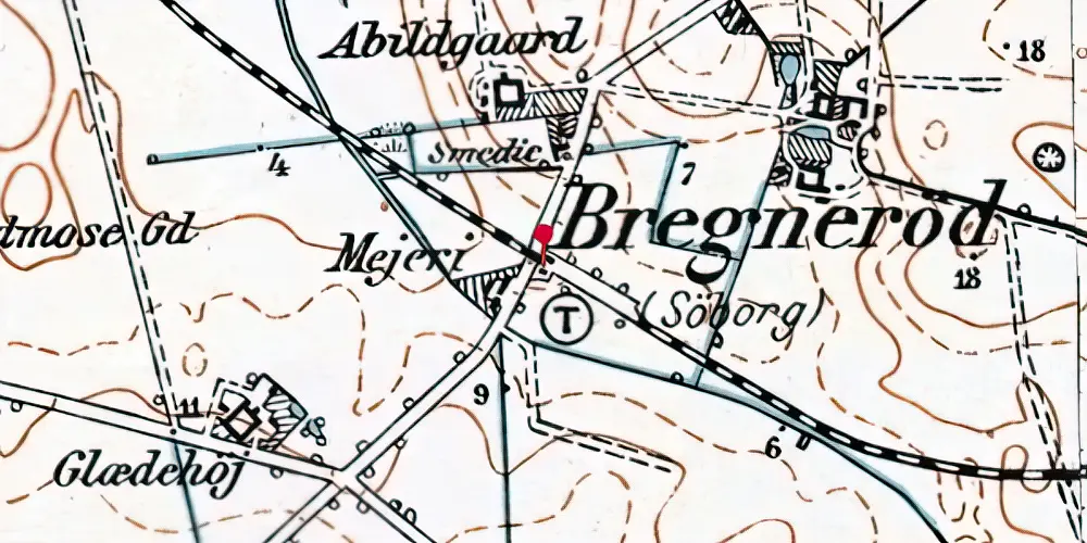 Historisk kort over Søborg Trinbræt Historisk kort over Søborg Trinbræt