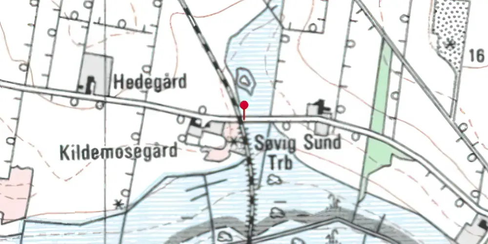 Historisk kort over Søvig Sund Trinbræt Historisk kort over Søvig Sund Trinbræt