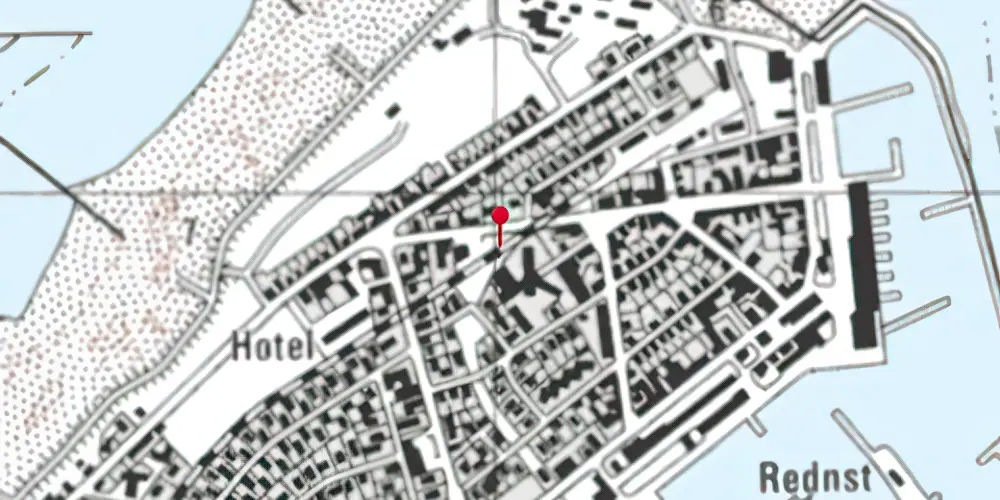 Historisk kort over Thyborøn Havn Trinbræt Historisk kort over Thyborøn Havn Trinbræt