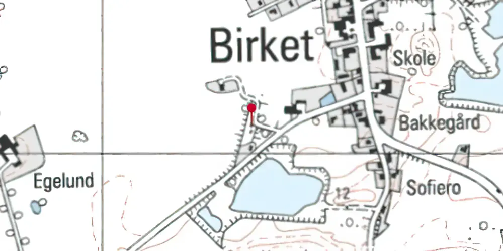 Historisk kort over Birket Trinbræt