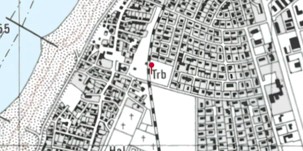 Historisk kort over Thyborøn Kirke Trinbræt Historisk kort over Thyborøn Kirke Trinbræt