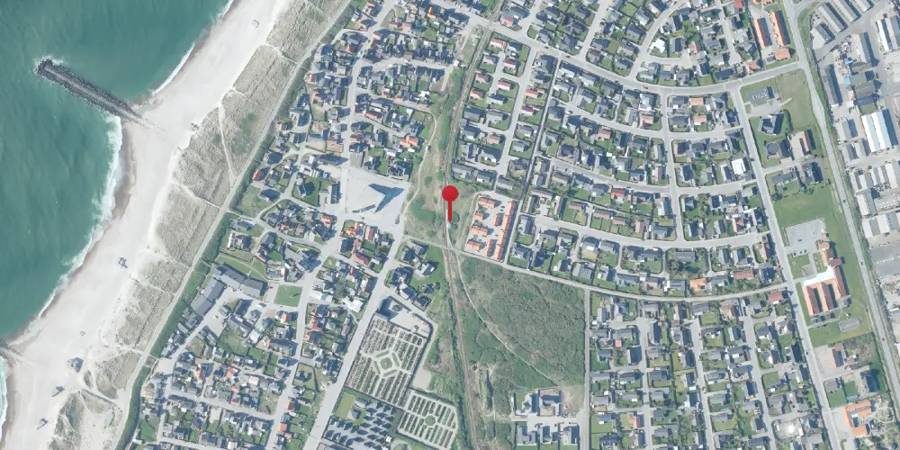 Historisk kort over Thyborøn Kirke Trinbræt Historisk kort over Thyborøn Kirke Trinbræt