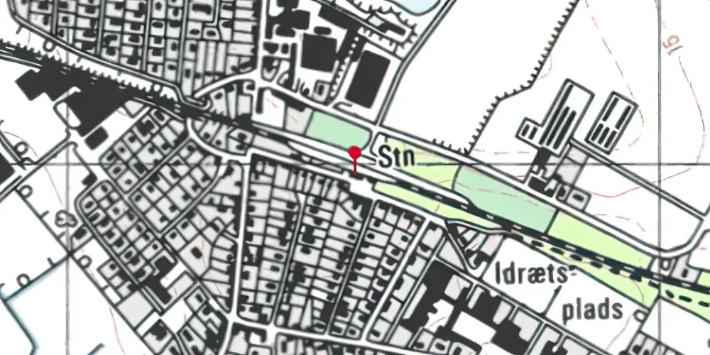 Historisk kort over Tjæreborg Station