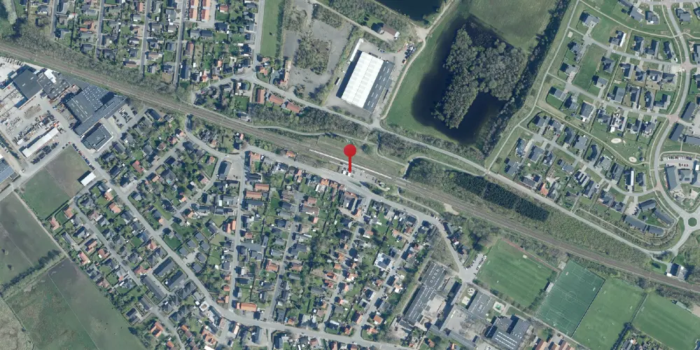 Historisk kort over Tjæreborg Station