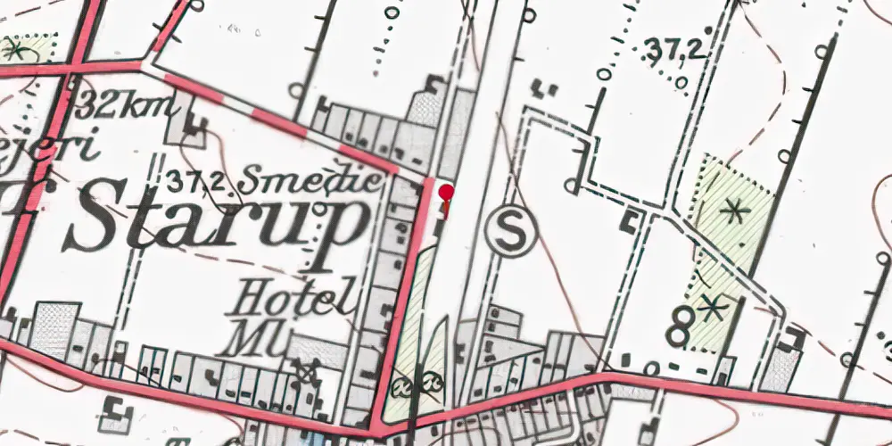 Historisk kort over Tofterup Station