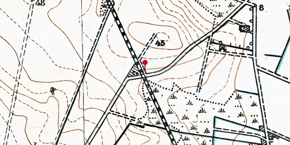 Historisk kort over Torsøvej Trinbræt [1979-2016]