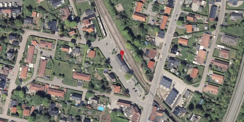 Historisk kort over Tranbjerg Station [1884-2016]