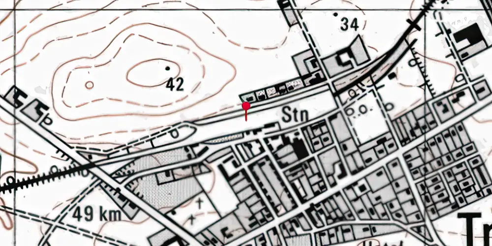 Historisk kort over Trustrup Trinbræt [1978-2016]
