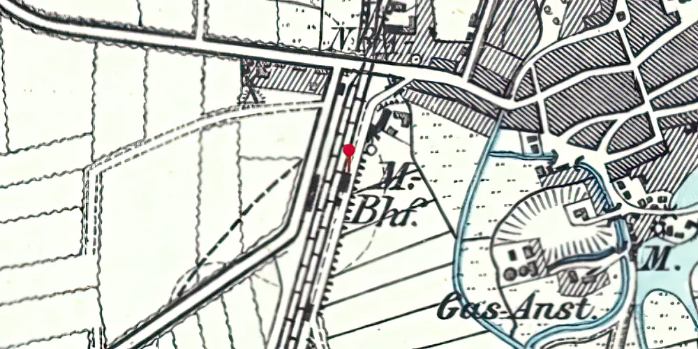 Historisk kort over Tønder H Station Historisk kort over Tønder H Station