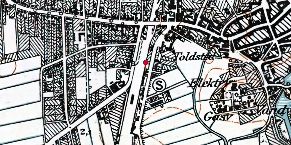 Historisk kort over Tønder H Station Historisk kort over Tønder H Station