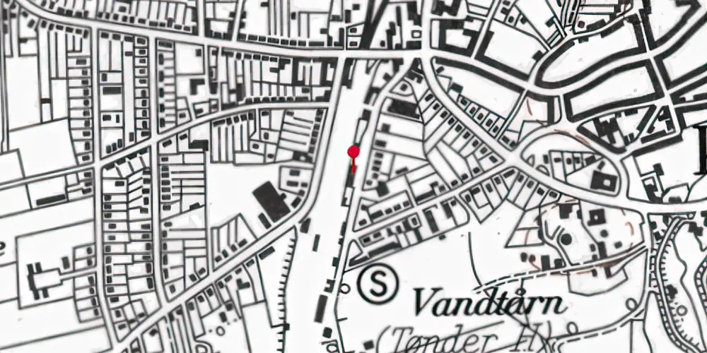 Historisk kort over Tønder H Station Historisk kort over Tønder H Station