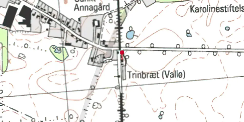 Historisk kort over Vallø Station Historisk kort over Vallø Station