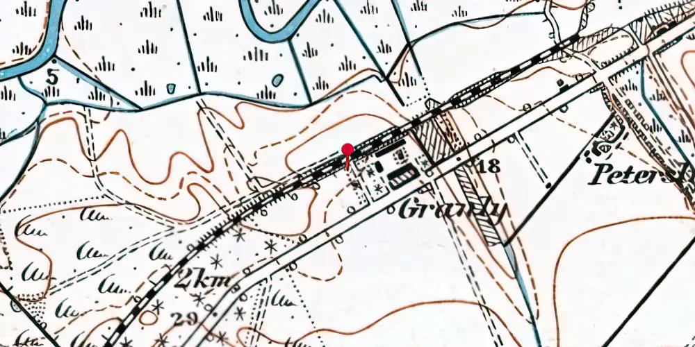 Historisk kort over Varde Kaserne Trinbræt Historisk kort over Varde Kaserne Trinbræt