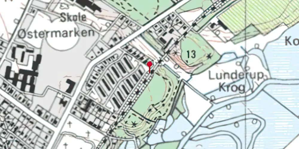 Historisk kort over Varde Nord Trinbræt