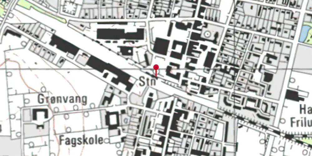 Historisk kort over Vejen Station