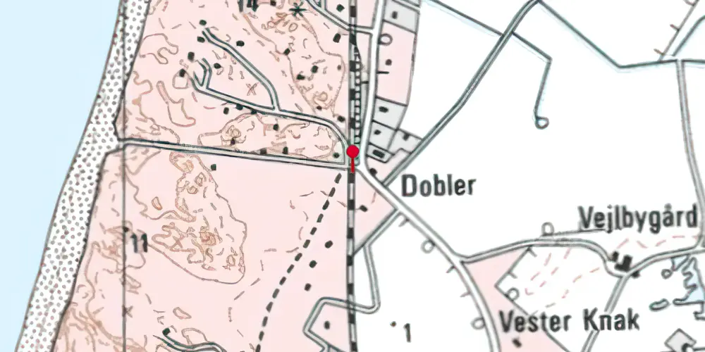 Historisk kort over Vejlby Nord Trinbræt