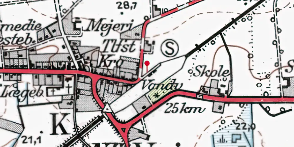 Historisk kort over Vejrup Station