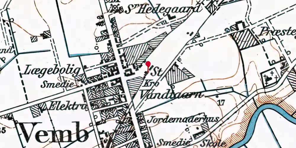 Historisk kort over Vemb Station