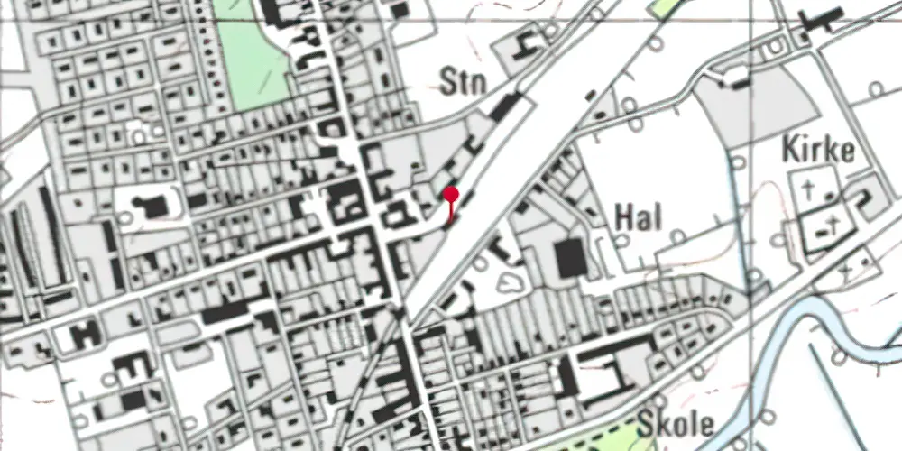 Historisk kort over Vemb Station