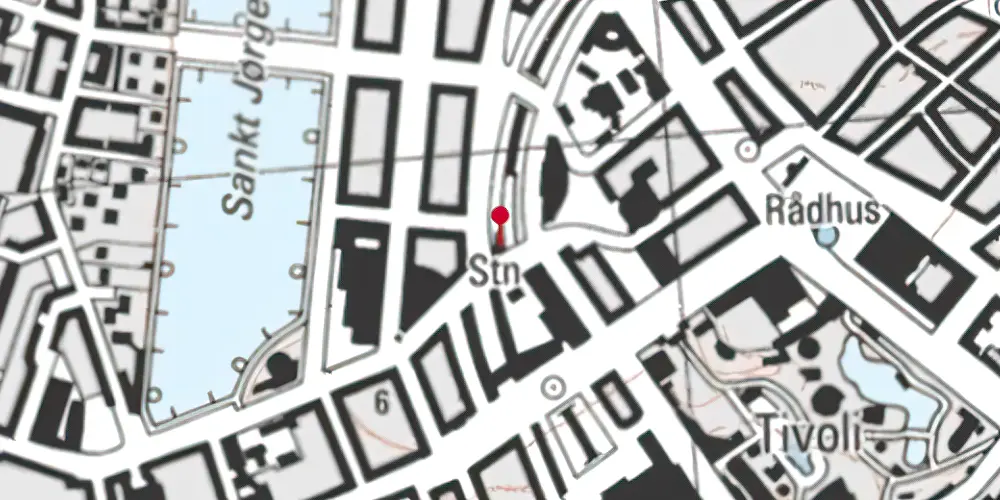 Historisk kort over Vesterport Station