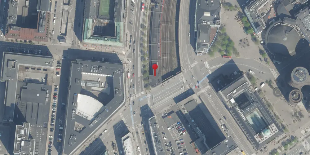 Historisk kort over Vesterport Station