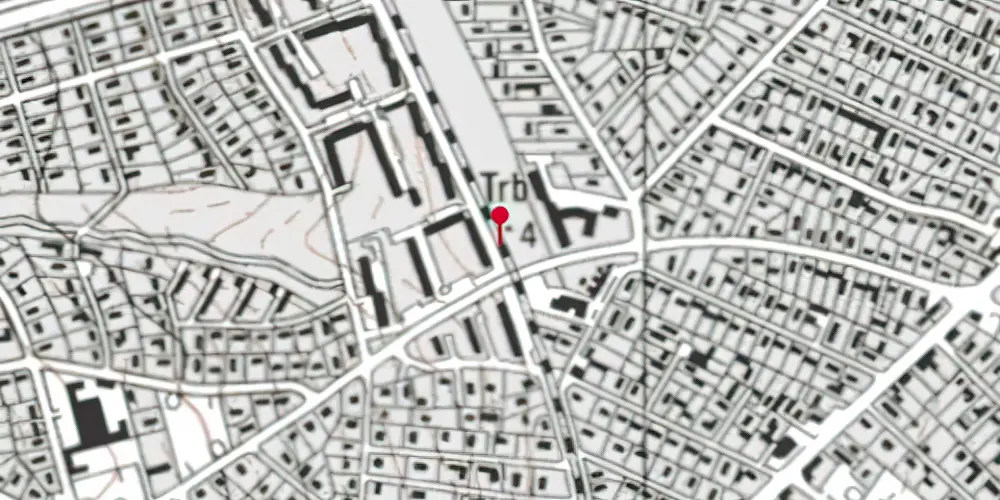 Historisk kort over Vestre Strandallé Trinbræt [1979-2016]