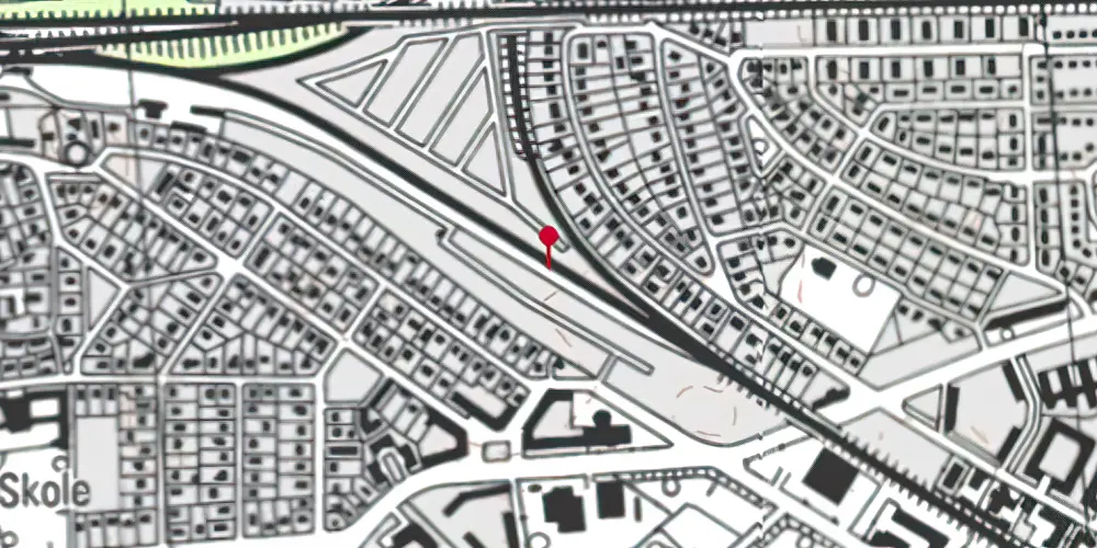 Historisk kort over Vigerslev (Nord Vest) Teknisk Station