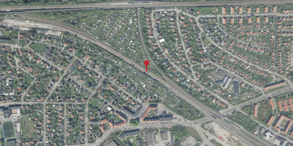 Historisk kort over Vigerslev (Nord Vest) Teknisk Station