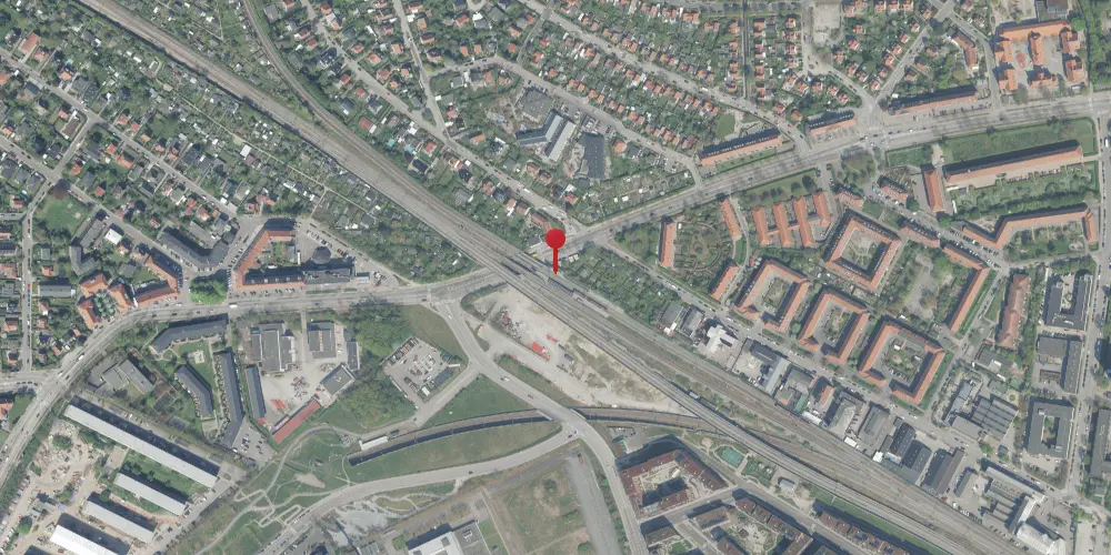 Historisk kort over Vigerslev Allé S-togstrinbræt