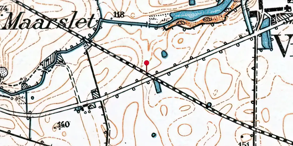 Historisk kort over Vilhelmsborg Trinbræt [1989-2016]