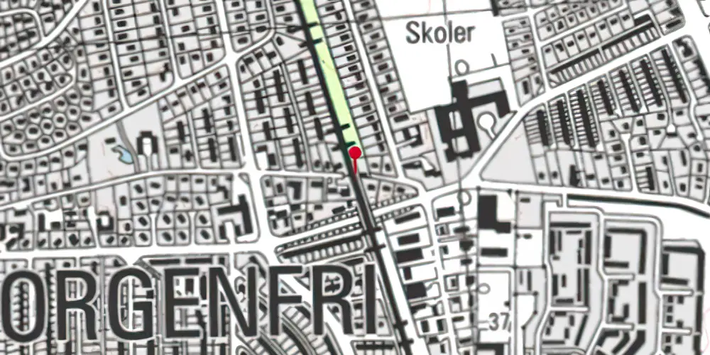 Historisk kort over Virum Trinbræt [1928-1929]