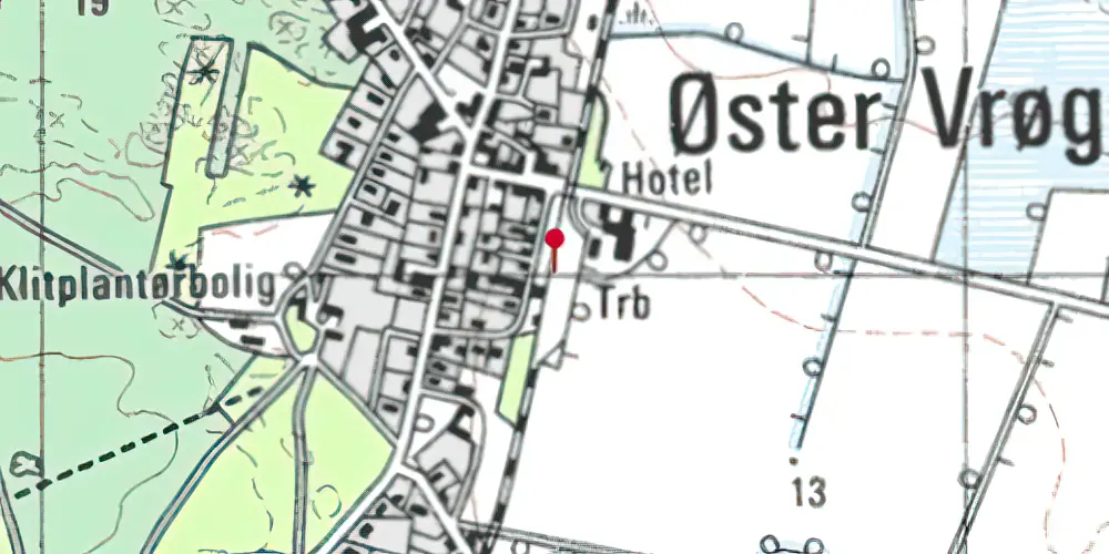 Historisk kort over Vrøgum Trinbræt Historisk kort over Vrøgum Trinbræt