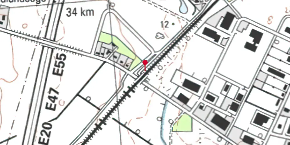 Historisk kort over Ølsemagle Teknisk Station