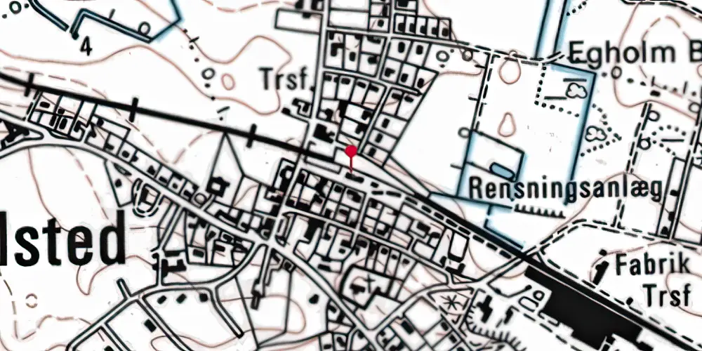 Historisk kort over Ølsted Station