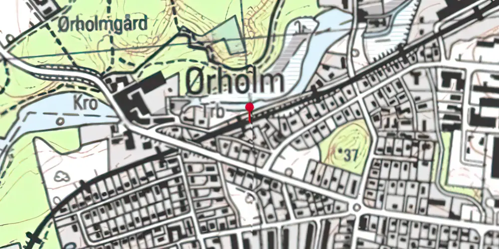Historisk kort over Ørholm Holdeplads Historisk kort over Ørholm Holdeplads